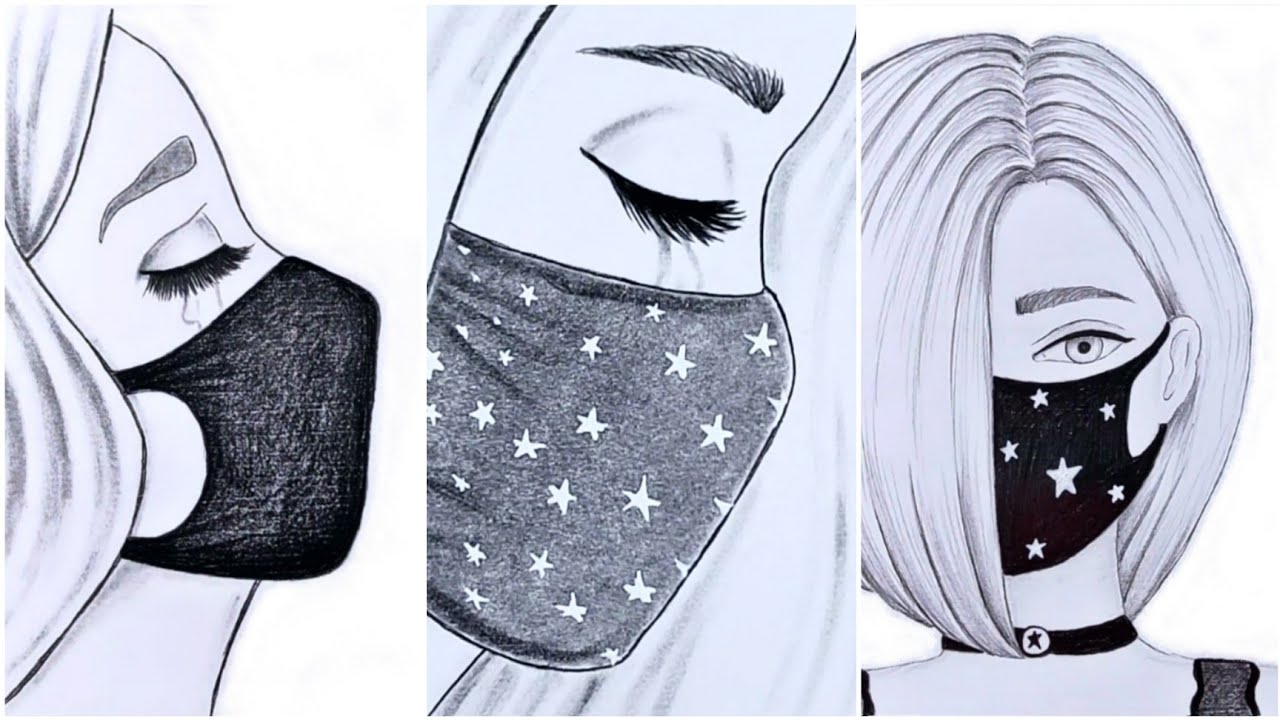 Easy drawings Girls ideas/Pencil sketch tutorial/ How to draw for