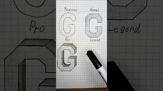 Drawing  Letter  G Beginner Normal Pro Legend #art #drawing #3d