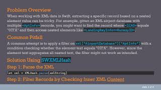 Parsing XML with SWXMLHash: How to Filter and Access Specific Data in Swift