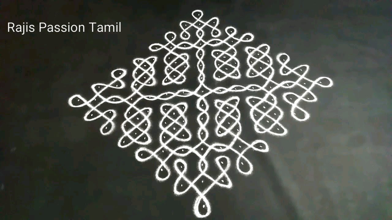 Maargazhi maadha sikkukolam||15-1 dot kambi kolam||Rajis Passion Tamil