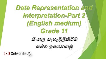 Data Representation and Interpretation grade11 - Part 2|සිංහල පැහැදිලිකිරීම් සහිතයි