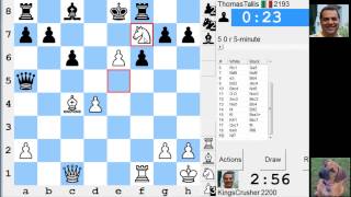 LIVE Blitz #2623 (Speed) Chess Game: White vs ThomasTallis in QGD semi-Slav