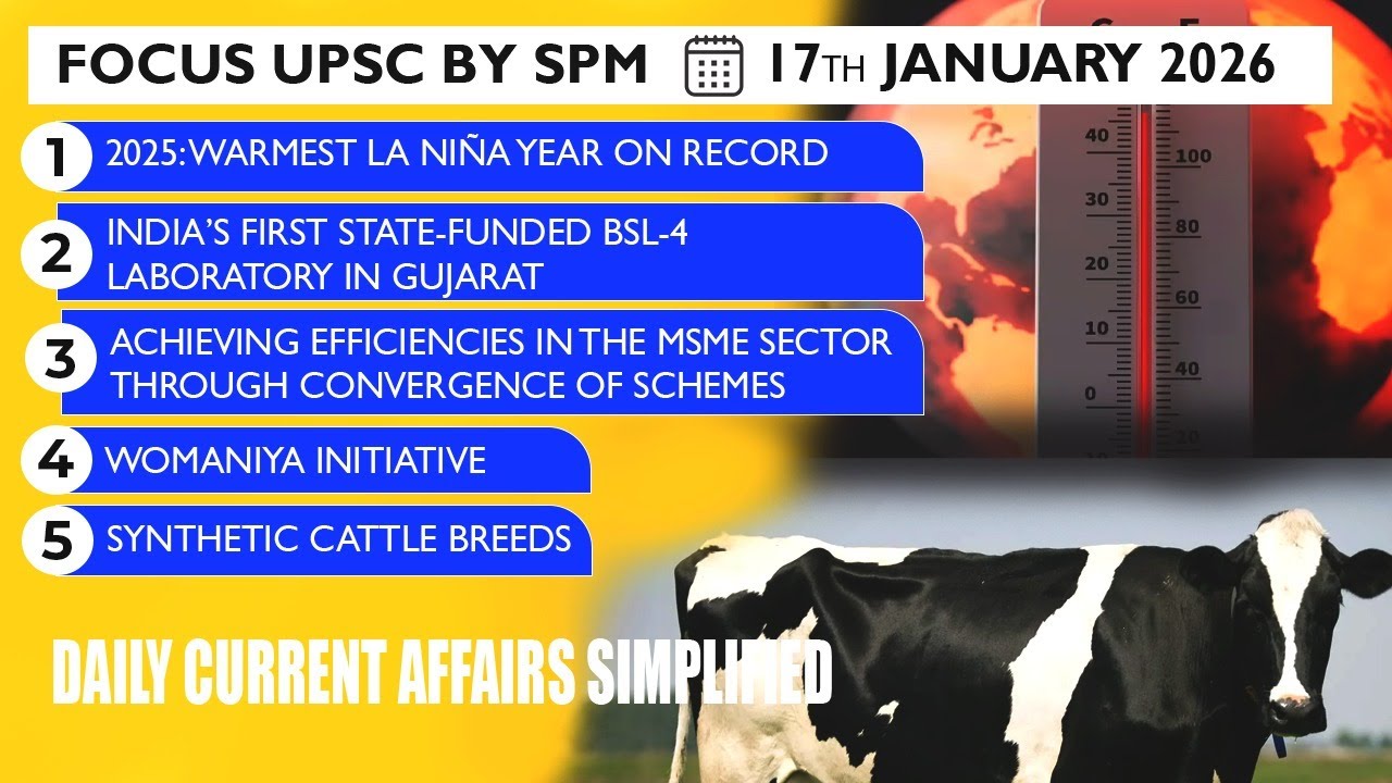 Daily Current Affairs Simplified | 17th January 2026 | SPM Focus UPSC