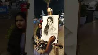 Live sketch on public🖌️💕 #raajhana#song