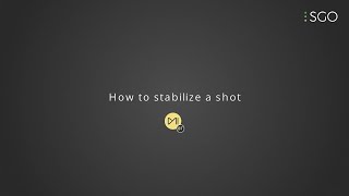 How to stabilize a shot in Mistika Boutique