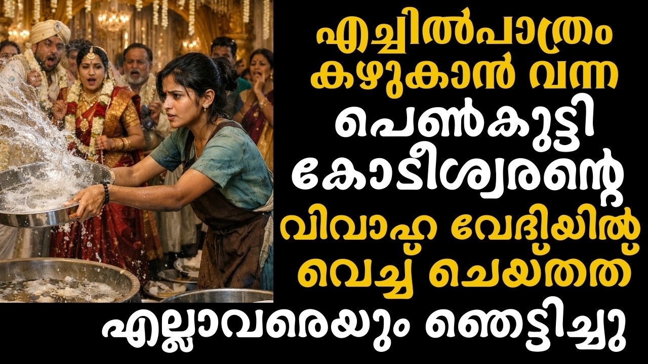 എച്ചിൽപാത്രം കഴുകാൻ വന്ന പെൺകുട്ടി കോടീശ്വരന്റെ വിവാഹ വേദിയിൽ വെച്ച് ചെയ്തത് എല്ലാവരെയും ഞെട്ടിച്ചു
