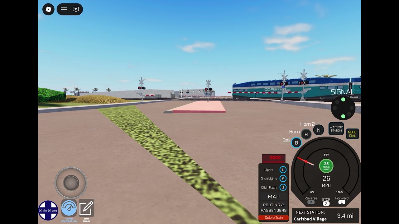 Coaster Passing through Wisconsin Avenue in Oceanside CA