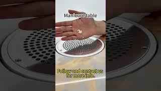 Marble-effect manicure table with built-in ventilation for nail salons
