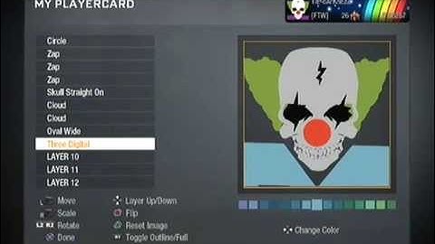 Black Ops - How to make a Evil Clown Emblem