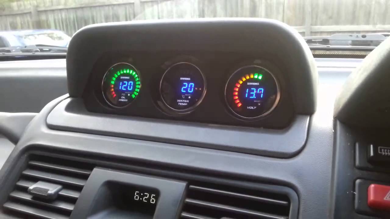 New Autotechnica Gauges x3 - YouTube auto meter wiring 