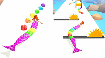 Mermaid Rush 3D - All Levels Gameplay Android, iOS