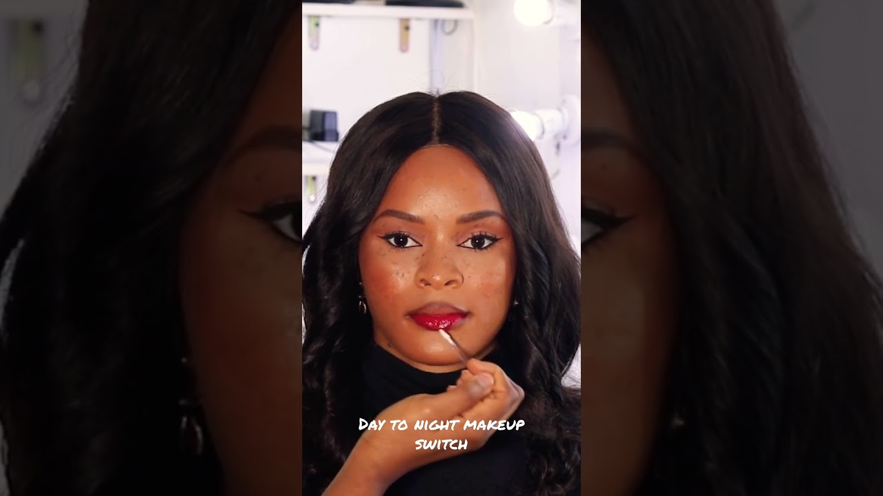 Quick makeup switch. Day to Night time makeup switch.         