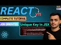 #17 Unique Key in JSX | Each child in a list should have a unique "key" prop | React JS Tutorial
