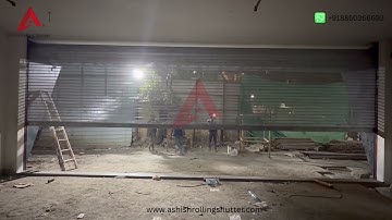 Automatic rolling shutter with perforated strips manufactured by Ashish rolling shutter| India 🇮🇳