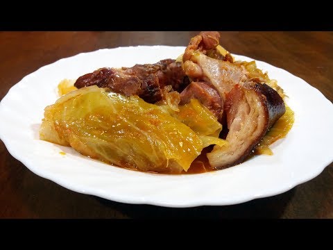 braised sauerkraut with smoked hams and smoked meat recipe