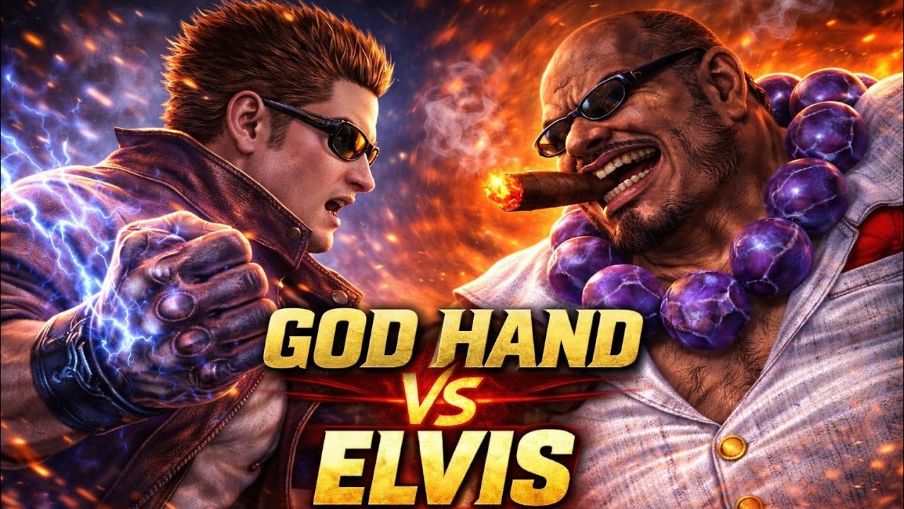 God Hand против Элвиса | Первая битва с боссом | Классический геймплей PS2 | Масштабирование до 4K