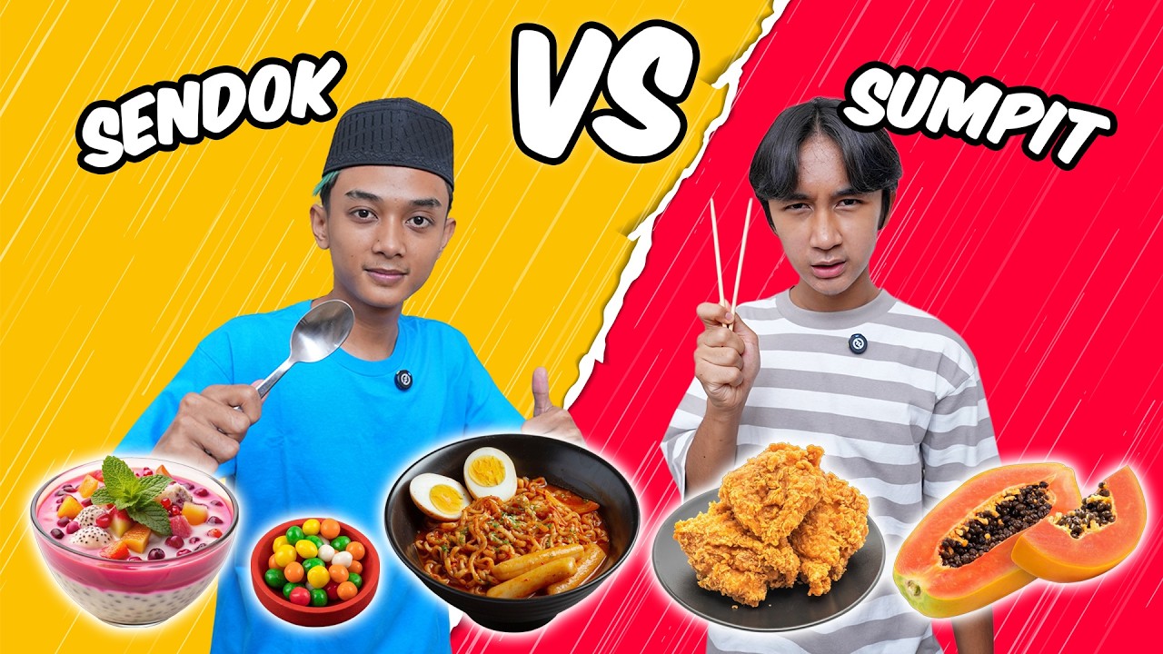 Tantangan Buka Puasa Makan Pakai Sendok VS Sumpit
