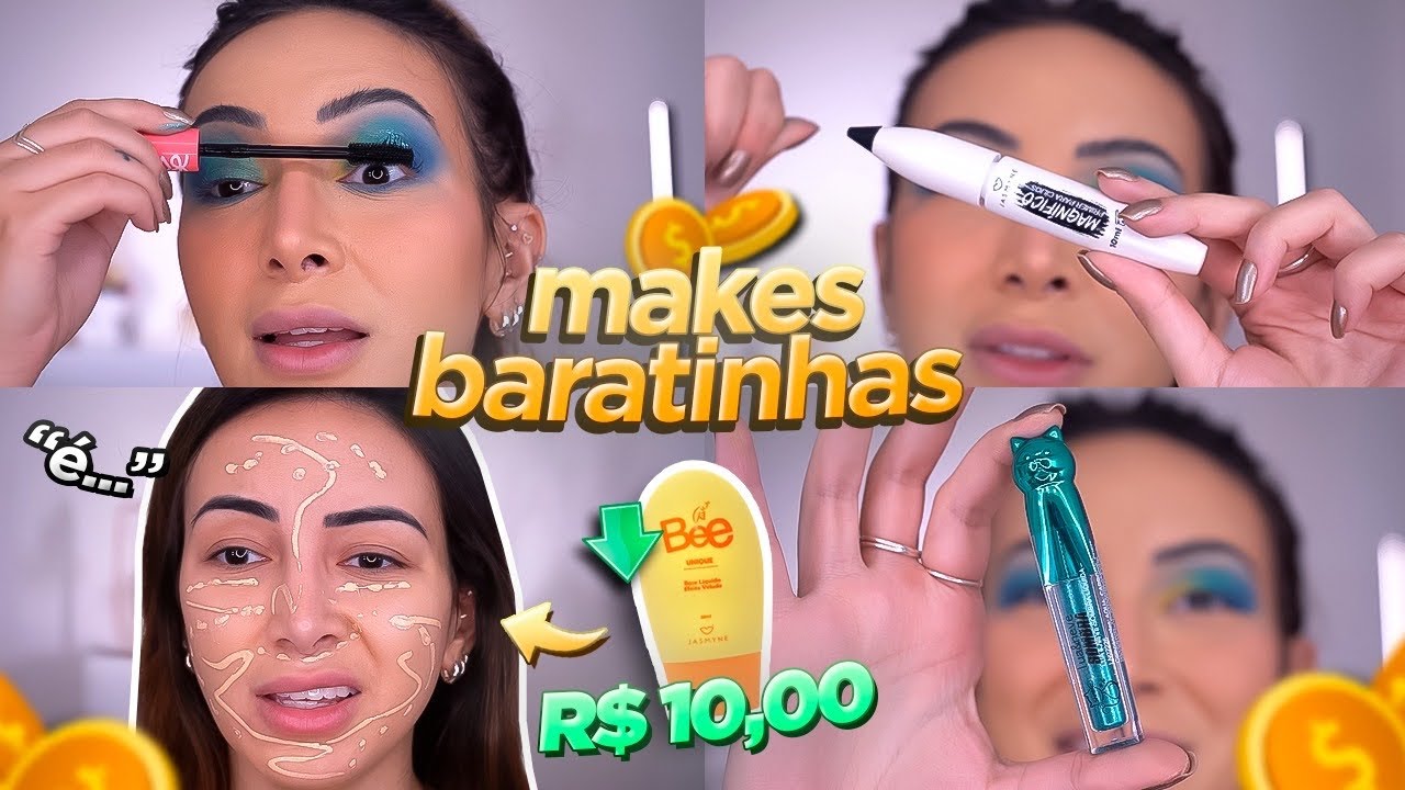 TESTEI MAKES DE ATÉ 15 reais! | alguma salvou?