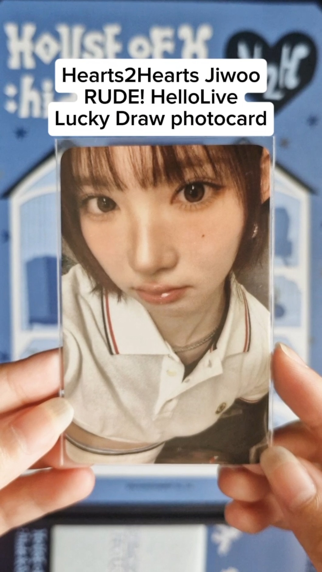 Hearts2Hearts Jiwoo Rude photocard (HelloLive lucky draw