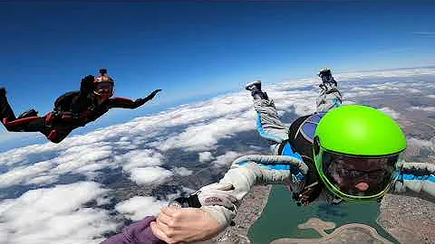 Skydive Elsinore - Three-Way Jump - Camera #1 - 5-...