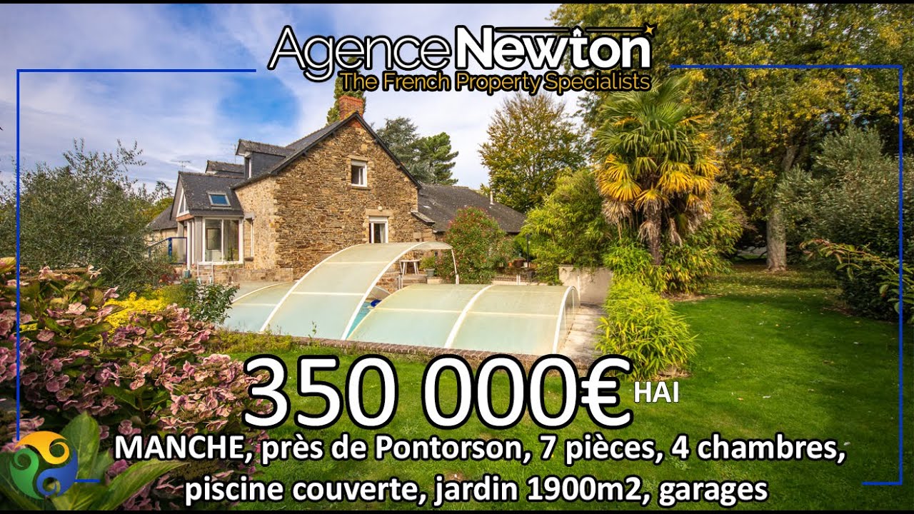 French country House for sale near Mont Saint Michel, Normandy, France.  Maison a vendre.