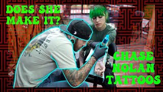 Does She Pass Out?!? Or Does She Make It? Full Body Suit Part 1  Chase Nolan Tattoos