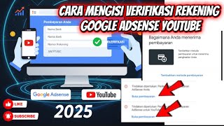 HOW TO FILL IN AND VERIFY YOUR GOOGLE ADSENSE YOUTUBE ACCOUNT NUMBER 2025