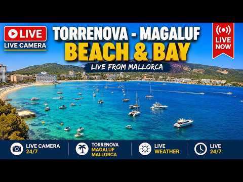 🌞🌊 Mallorca Webcam Magaluf/Palmanova Playa Son Maties 4K UHD|24/7 |#Live #beach  #Balearics #Webcams