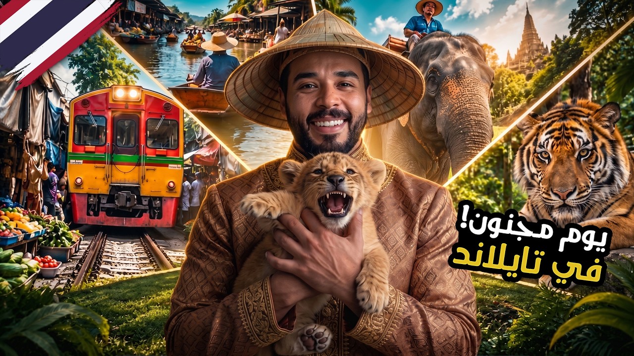 أغرب أسواق العالم ومواجهة النمور والأفيال في تايلاند 🇹🇭