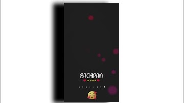 Bachpan ka Pyar black Screen Template | Bachpan Ka Pyar Template | Aveeplayer Template |New Template
