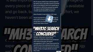 BREAKING NEWS: MH370 SEARCH OVER!