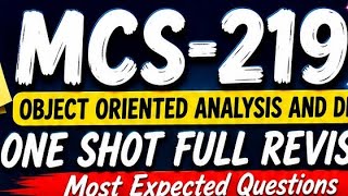 MCS 219 UML and Object Modeling #ignou #mcanew #mca 