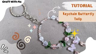 TULIP BUTTERFLY HANGER TUTORIAL #diy #handmade #beads #fyp viral