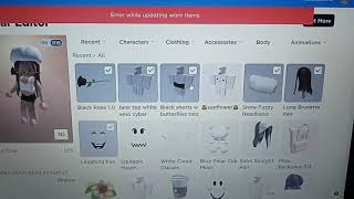 How to fix error while updating worn items(Roblox)