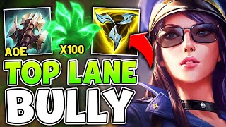 THIS TANK CAITLYN TOP BUILD WILL 100% TILT THE ENEMY! (LEGIT LANE BULLY)