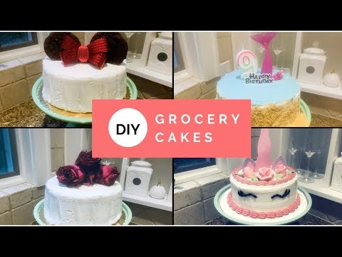 DECORATE STORE BOUGHT CAKES | Unicorn Cake Mermaid Cake Minnie Cake 2018