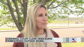 Criminal court clerk threatened with knife at 201 Poplar