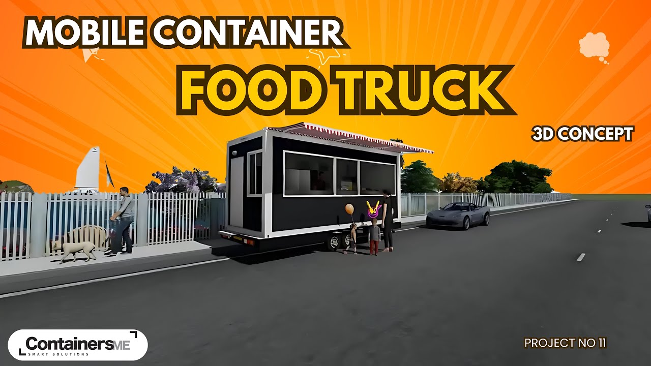 Container Food Truck Made Using Modular Container | 3D Concept | Mobile Container | Food Truck