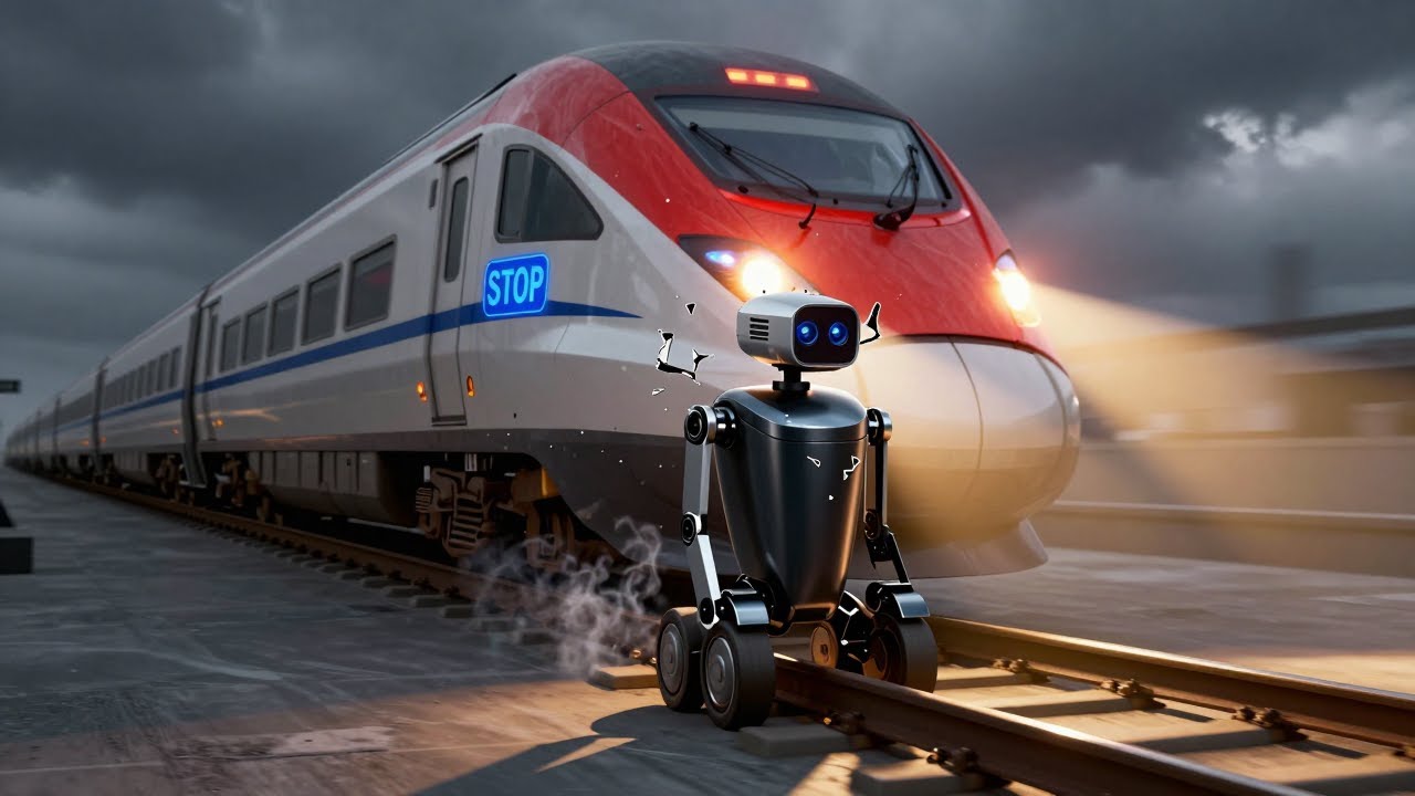Delivery Robot Gets DESTROYED by Passenger Train: Video