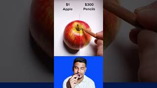 How to Draw a Realistic Apple vs challenge #shorts