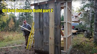Outhouse build at the #offgridcabin part 2