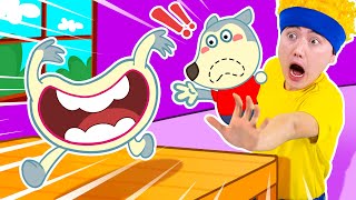 Where Is My Mouth Song 😶 Healthy Habits Songs 🎶 Nursery Rhymes & Kids Songs | @wolfooshows