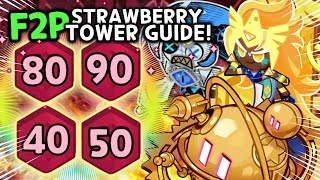 FINALLY! Strawberry Cake Tower Tray 80 & 90 CLEARED on F2P Account!