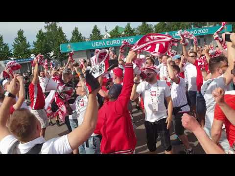 Polish fans in Petersburg Russia Euro 2021