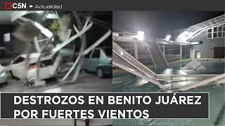 DESTROZOS en BENITO JUÁREZ por FUERTES VIENTOS: SE VOLÓ eL TECHO del HOSPITAL