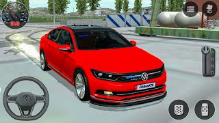 Modified Red Passat Driving Simulator Game - Passat City Car Game - Android Gameplay