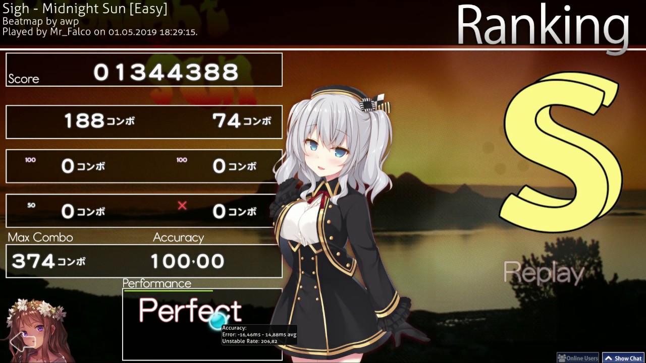 osu! Midnight Sun [Easy] SS (4th SS overall and first Nomod SS after 11 ...