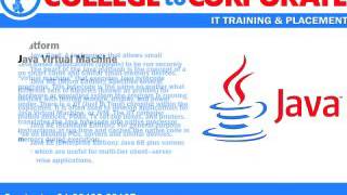 Core Java Training in Chennai | Core Java Course in Chennai - College To Corporate