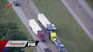 Large traffic backups after crash near Mascoutah, Ill.