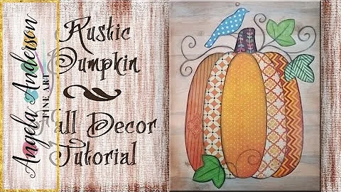 Easy Rustic Pumpkin | Fall Decor Artwork | Mixed M...
